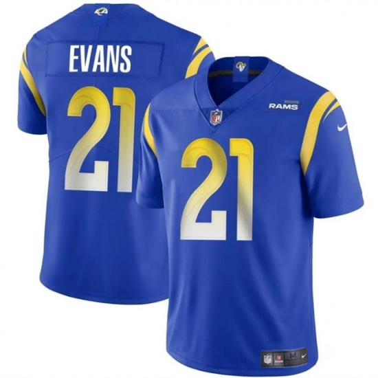 Men's Los Angeles Rams #21 Zach Evans Blue 2024 Vapor Untouchable Stitched Football Jersey - Ujersey