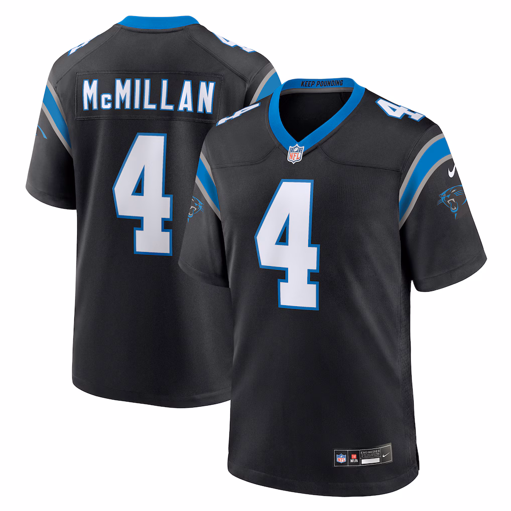 Men's Carolina Panthers Tetairoa McMillan Nike Black Team Game Jersey - Vujersey Los Angeles Rams