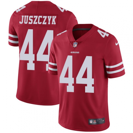 Men's Nike San Francisco 49ers #44 Kyle Juszczyk Red Team Color Vapor Untouchable Limited Player NFL Jersey - Ujersey