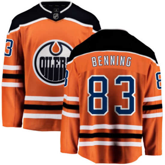 Men's Edmonton Oilers #83 Matt Benning Fanatics Branded Orange Home Breakaway NHL Jersey - Ujersey