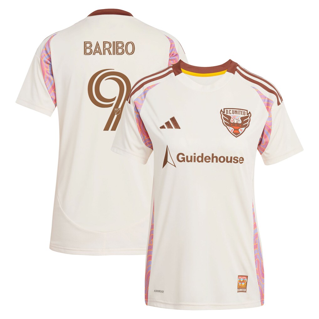 Women's D.C. United Tai Baribo adidas Natural 2025 The Soul Kit Replica Jersey - Ujersey