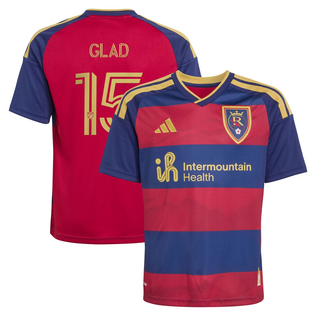 Youth Real Salt Lake Justen Glad adidas Red 2026 The Switchback Replica Jersey - Ujersey