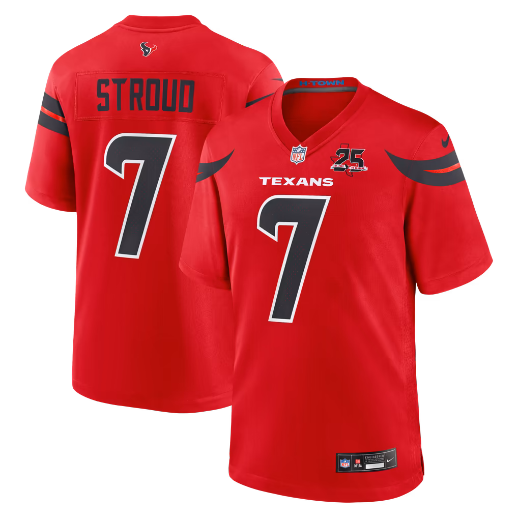 Men's Houston Texans C.J. Stroud Nike Red Alternate 25th Season Game Jersey - U-jersey
