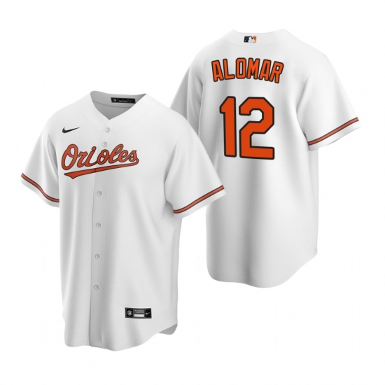 Men's Nike Baltimore Orioles #12 Roberto Alomar White Home Stitched Baseball Jersey - Ujersey