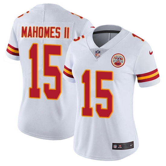 Women's Nike Kansas City Chiefs #15 Patrick Mahomes II White Vapor Untouchable Limited Player NFL Jersey - Ujersey