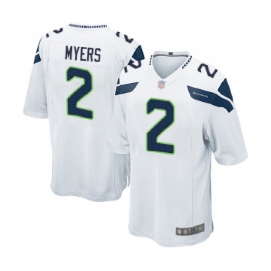 Men's Seattle Seahawks #2 Jason Myers Game White Football Jersey - Ujersey