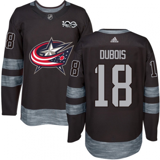 Men's Adidas Columbus Blue Jackets #18 Pierre-Luc Dubois Premier Black 1917-2017 100th Anniversary NHL Jersey - Ujersey