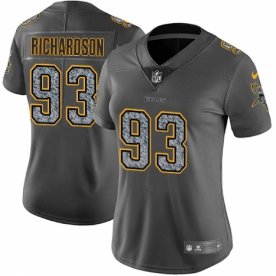 Women's Nike Minnesota Vikings #93 Sheldon Richardson Gray Static Vapor Untouchable Limited NFL Jersey - Ujersey