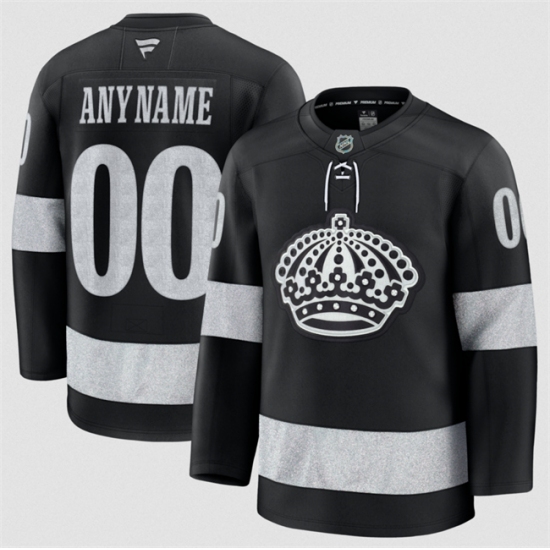 Men's Los Angeles Kings Custom Black Alternate Stitched Hockey Jersey