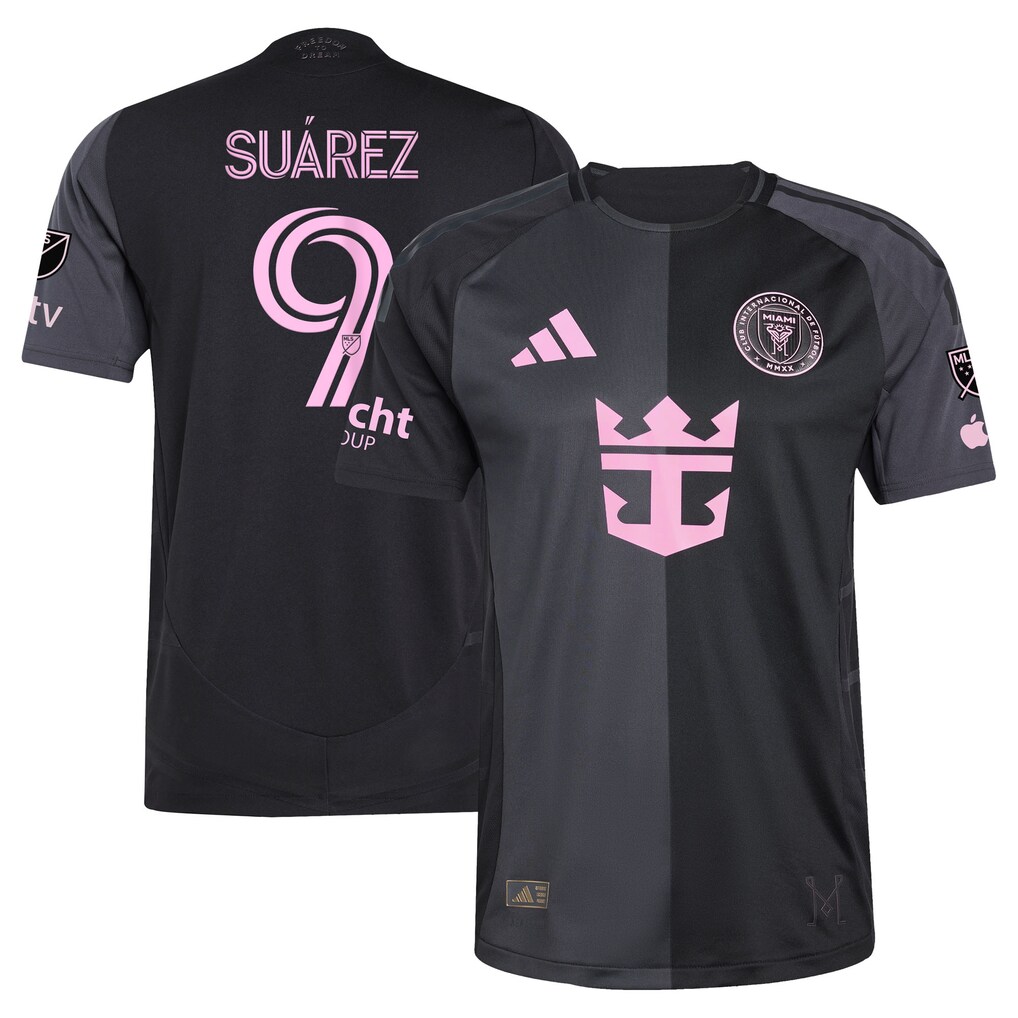 Men's Inter Miami CF Luis Suárez adidas Black 2025 The Fortitude Kit Authentic Player Jersey - Ujersey