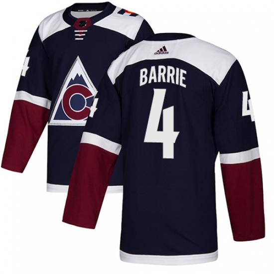 Men's Adidas Colorado Avalanche #4 Tyson Barrie Authentic Navy Blue Alternate NHL Jersey - Ujersey