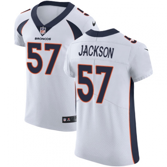 Men's Nike Denver Broncos #57 Tom Jackson White Vapor Untouchable Elite Player NFL Jersey - Ujersey