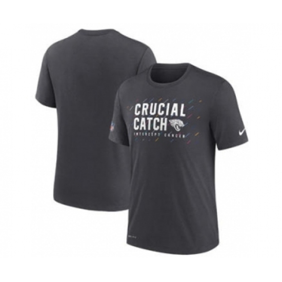 Men's Jacksonville Jaguars Charcoal 2021 Crucial Catch Performance T-Shirt - Ujersey