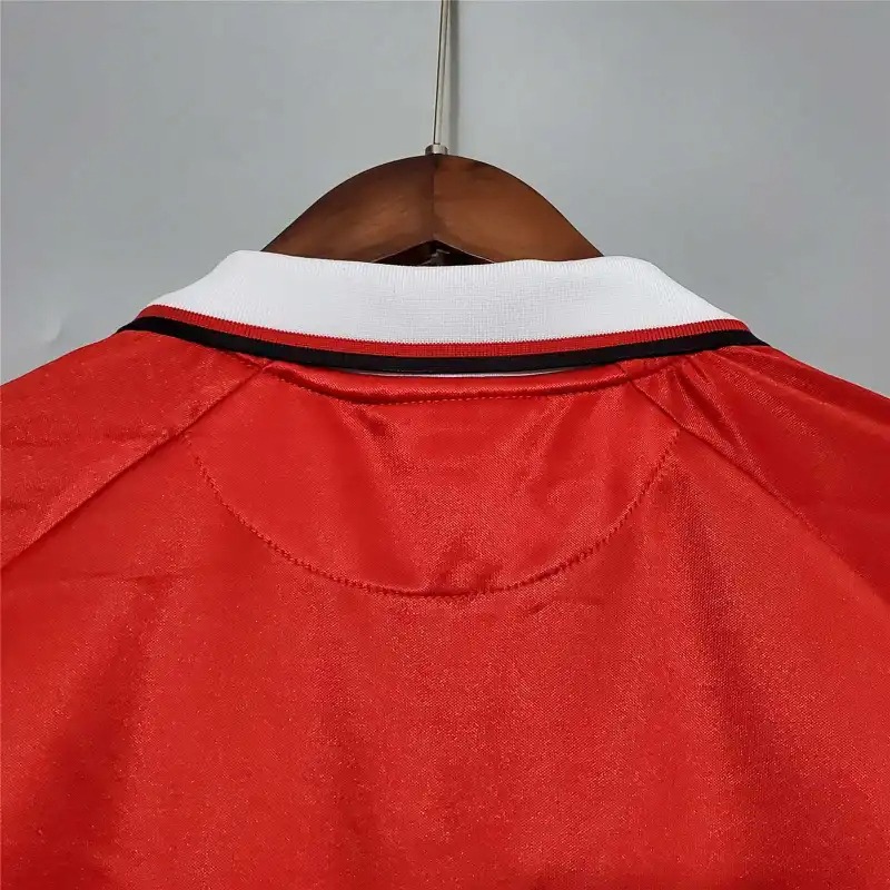 Manchester United Retro Home Long Sleeve Football Jersey Shirt 1999/00 - Ujersey NHL