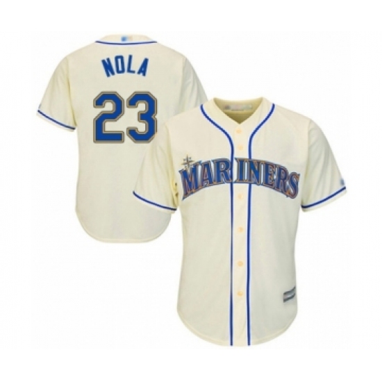 Youth Seattle Mariners #23 Austin Nola Authentic Cream Alternate Cool Base Baseball Player Jersey