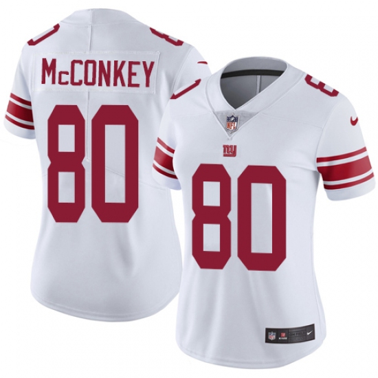 Women's Nike New York Giants #80 Phil McConkey White Vapor Untouchable Limited Player NFL Jersey - Ujersey