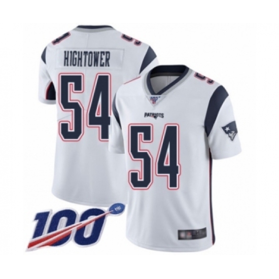 Men's New England Patriots #54 Dont'a Hightower White Vapor Untouchable Limited Player 100th Season Football Jersey - Ujersey