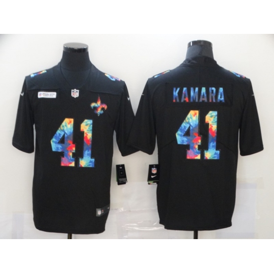 Men's New Orleans Saints #41 Alvin Kamara Rainbow Version Nike Limited Jersey - Ujersey