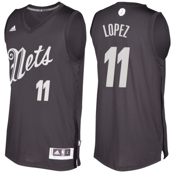 Men's Brooklyn Nets #11 Brook Lopez Black 2016-2017 Christmas Day NBA Swingman Jersey - Ujersey