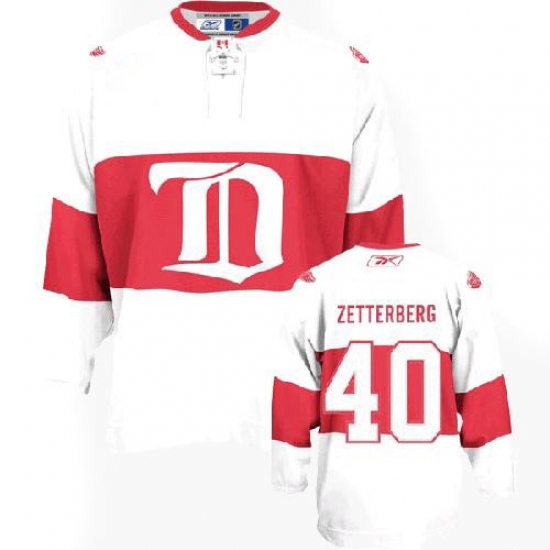 Women's Reebok Detroit Red Wings #40 Henrik Zetterberg Authentic White Third NHL Jersey - Ujersey