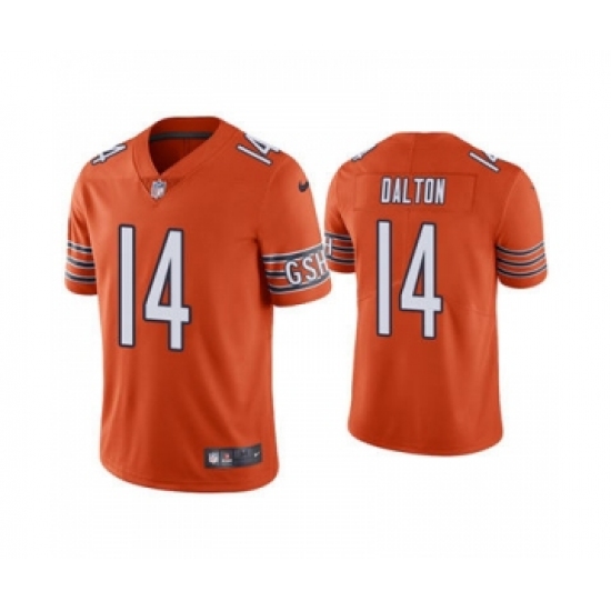 Men's Chicago Bears #14 Andy Dalton Orange Vapor Untouchable Limited Jersey - Ujersey