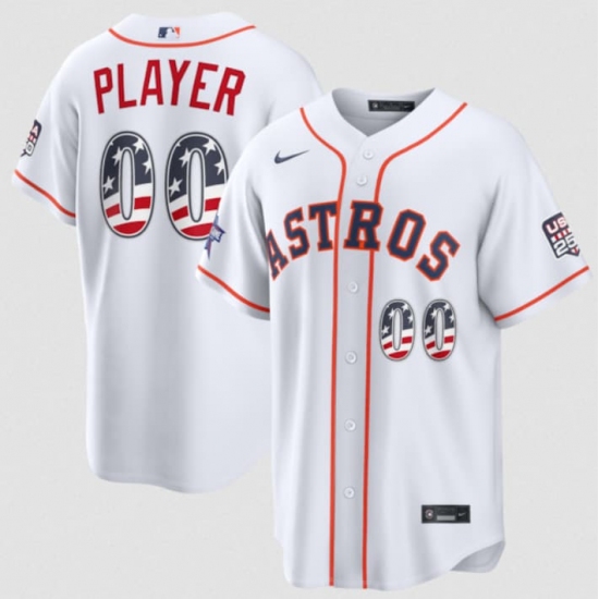 Men's Houston Astros Active Player Custom White 2026 All-Star Edition Stars & Stripes & USA 250 Fourth of July Home Stadium Stitched Baseball Jersey - Ujersey