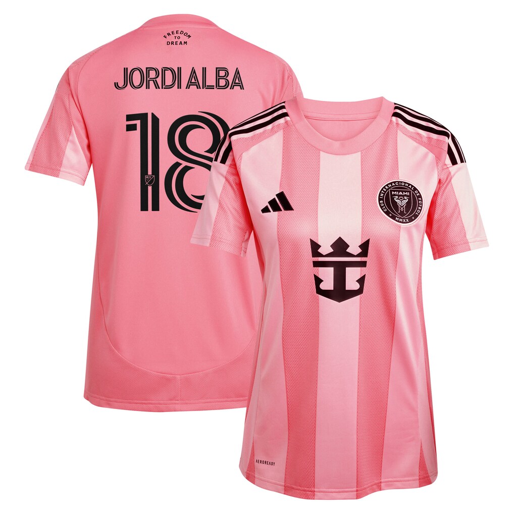 Women's Inter Miami CF Jordi Alba adidas Light Pink 2025 Euforia Replica Player Jersey - Ujersey