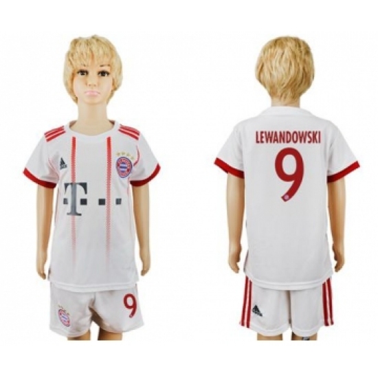 Bayern Munchen #9 Lewandowski SEC Away Kid Soccer Club Jersey