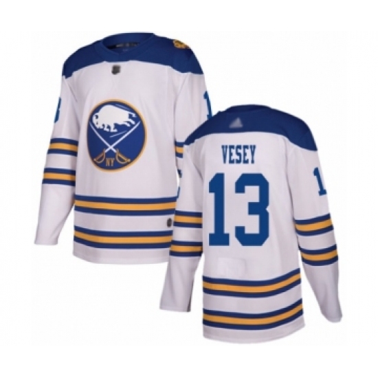 Men's Buffalo Sabres #13 Jimmy Vesey Authentic White 2018 Winter Classic Hockey Jersey