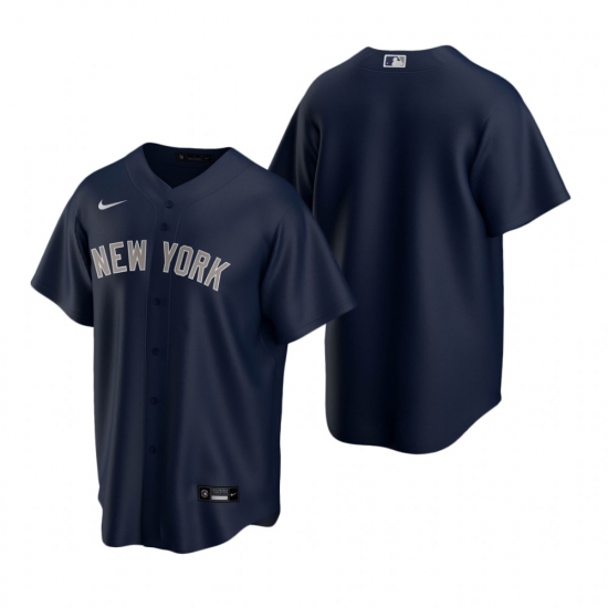 Men's Nike New York Yankees Blank Navy Alternate Stitched Baseball Jersey - Ujersey