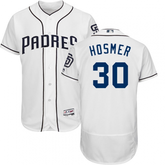 Men's Majestic San Diego Padres #30 Eric Hosmer White Home Flex Base Authentic Collection MLB Jersey - Ujersey