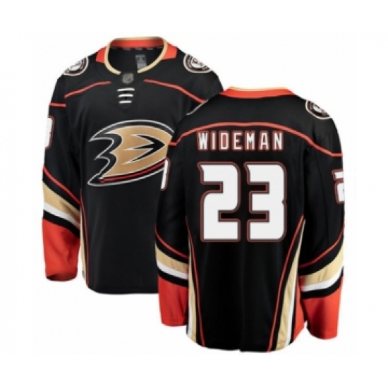 Men's Anaheim Ducks #23 Chris Wideman Authentic Black Home Fanatics Branded Breakaway Hockey Jersey - Ujersey