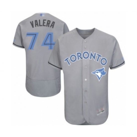 Men's Toronto Blue Jays #74 Breyvic Valera Authentic Gray 2016 Father's Day Fashion Flex Base Baseball Player Jersey - Ujersey