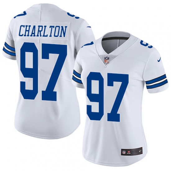 Women's Nike Dallas Cowboys #97 Taco Charlton White Vapor Untouchable Limited Player NFL Jersey - Ujersey