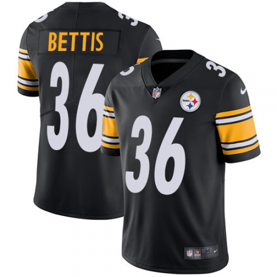 Youth Nike Pittsburgh Steelers #36 Jerome Bettis Black Team Color Vapor Untouchable Limited Player NFL Jersey - Ujersey