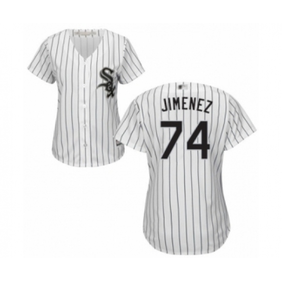 Women's Chicago White Sox #74 Eloy Jimenez Authentic White Home Cool Base Baseball Jersey - Ujersey