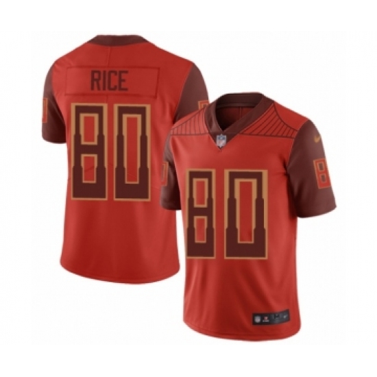 Women's San Francisco 49ers #80 Jerry Rice Limited Red City Edition Football Jersey - Ujersey