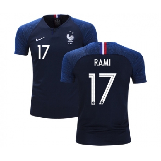 France #17 Rami Home Kid Soccer Country Jersey