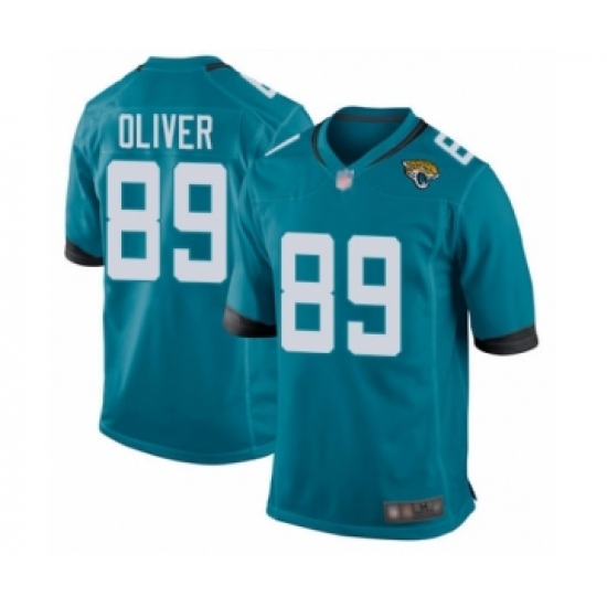 Men's Jacksonville Jaguars #89 Josh Oliver Game Teal Green Alternate Football Jersey - Ujersey