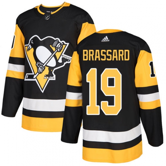 Youth Adidas Pittsburgh Penguins #19 Derick Brassard Authentic Black Home NHL Jersey - Ujersey