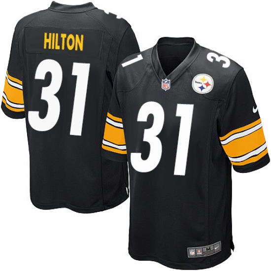 Men's Nike Pittsburgh Steelers #31 Mike Hilton Game Black Team Color NFL Jersey - Ujersey