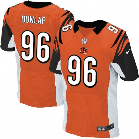 Men's Nike Cincinnati Bengals #96 Carlos Dunlap Elite Orange Alternate NFL Jersey - Ujersey