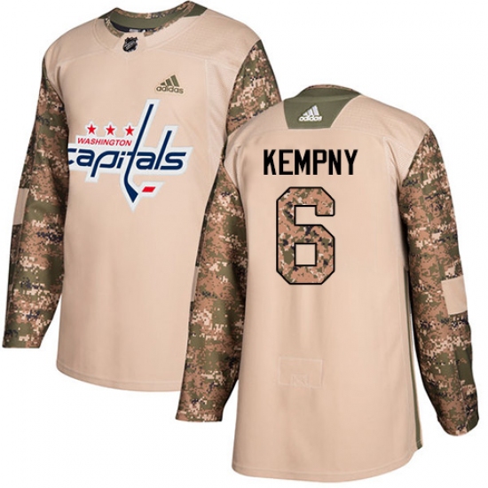 Youth Adidas Washington Capitals #6 Michal Kempny Authentic Camo Veterans Day Practice NHL Jersey - Ujersey