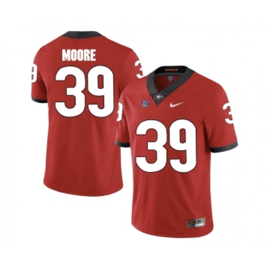 Georgia Bulldogs 39 Corey Moore Red College Football Jersey - Ujersey