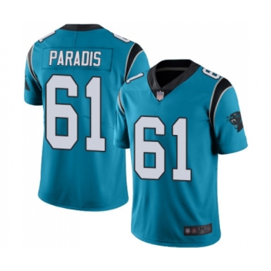 Men's Carolina Panthers #61 Matt Paradis Blue Alternate Vapor Untouchable Limited Player Football Jersey - Ujersey