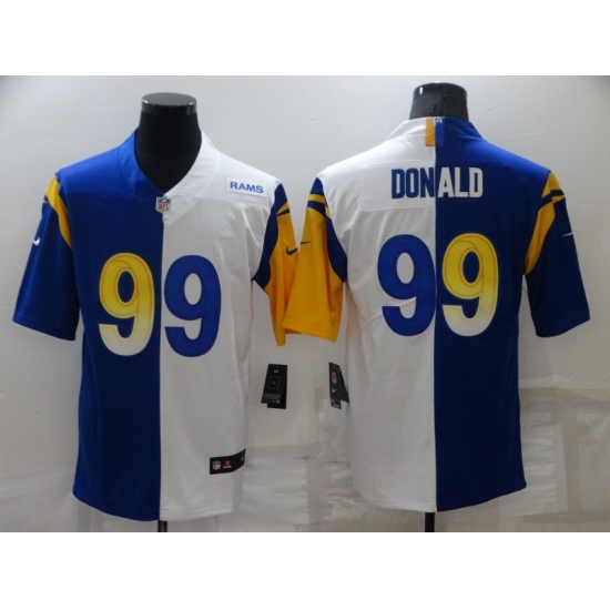 Men's Los Angeles Rams #99 Aaron Donald Blue-White Nike Fashion Football Jersey - Ujersey