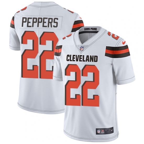 Youth Nike Cleveland Browns #22 Jabrill Peppers White Vapor Untouchable Limited Player NFL Jersey - Ujersey