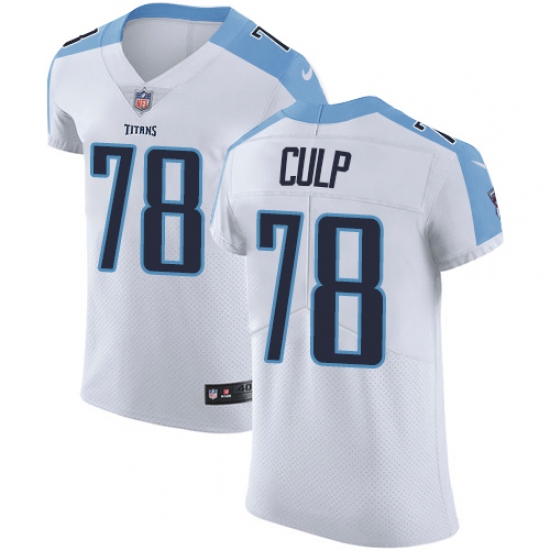 Men's Nike Tennessee Titans #78 Curley Culp White Vapor Untouchable Elite Player NFL Jersey - Ujersey