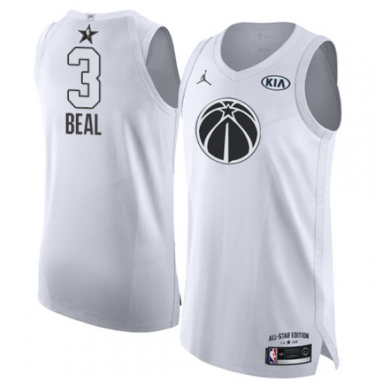 Men's Nike Jordan Washington Wizards #3 Bradley Beal Authentic White 2018 All-Star Game NBA Jersey - Ujersey