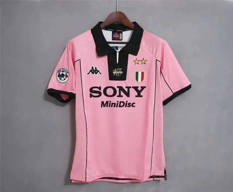 Juventus Retro Soccer Jersey Centenary Custom Shirt 1997-98 - ujerseystore